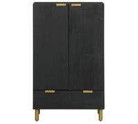 Meuble vinyle VENTE FLASH - Meuble de rangement Buffet - noir 60x33x100 cm bois d'ingénierie @91830896