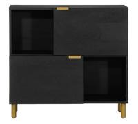 Meuble vinyle VENTE FLASH - Meuble de rangement Buffet - noir 80x33x75 cm bois d'ingénierie @51398632