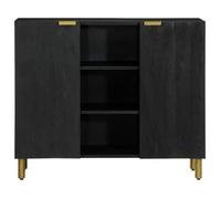 Meuble vinyle VENTE FLASH - Meuble de rangement Buffet - noir 90x33x75 cm bois d'ingénierie @30791800
