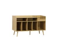 sweeek Meuble vinyle vintage décor bois Dune L 130 x P 50 x H 80 cm