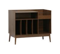 Meuble vinyle vintage décor bois foncé 100cm Nepal