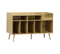 Meuble vinyle XL vintage décor bois 130cm
