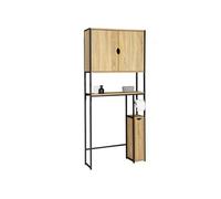IDMarket – Meuble WC 3 en 1 DETROIT – Design industriel avec armoires de rangement