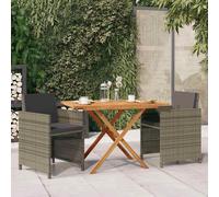 Meubles à Dîner de Jardin et Coussins 3 pcs Extérieur Multicolore vidaXL