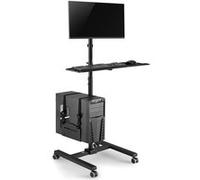 Maclean Chariot professionnel réglable pour support de moniteur et clavier d'ordi