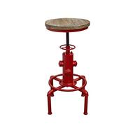 Meubles à vent industriels américains rétro en bois massif fer forgé tabouret de bar rotatif élévateur réglable (couleur : B)