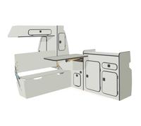 Meubles AGATHE d'aménagement en bois gris pour VOLKSWAGEN Transporter T25 (1979-1992)