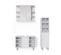 Meubles bain Fynn, 3 parties, Blanc, Vicco 34714