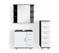 Meubles bain Ilias, 3 parties, Anthracite, Vicco 31978