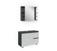 Meubles bain J-Shape 2 pièces Anthracite Vicco