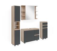 Meubles bain J-Shape, 4 pièces, Sonoma, Vicco 40127