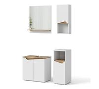 Meubles bain Marelle 4 parties Blanc Vicco