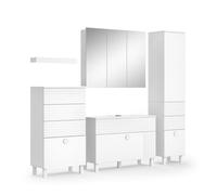 Meubles bain Sola 4 parties Blanc Vicco