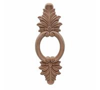 Meubles Bois Sculpté Décoratif Non Peint En Bois De Chêne Sculpté Vague Fleur Onlay Décalcomanie Coin Applique Vintage Noël Sculptures Sur Bois 7.5 * 21Cm