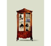 Meubles classiques vitrine style antique baroque rococo vitrine en verre salon en bois