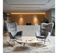 Meubles Cosy Chaise de Réunion Ergonomique et Confortable, Fauteuil de Salle de Conférence et Espace de Détente, Design Moderne pour Bureau et Salle d’Accueil, Velours