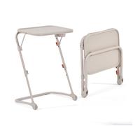 MEUBLES COSY Petite table pliante, table pour ordinateur portable, hauteur réglable, plateau pliable et inclinable, beige
