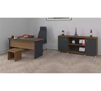Meubles de bureau classiques en bois Ensemble bureau d'angle Meubles de bureau Armoire
