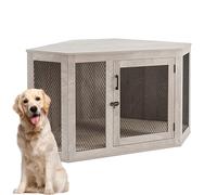 Meubles de cage décorative pour chien - Table d'appoint d'angle avec porte verrouillable - Cage d'intérieur pour chien - Meuble TV - Style meuble