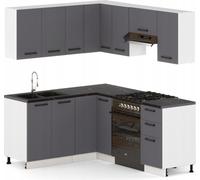 Meubles De Cuisine Kit Kit De Cuisine Armoires Modulaires Milan Plan De Travail D'angle Graphite