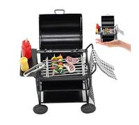 Meubles de Cuisine pour Maison de poupée 1:12, Ensemble Barbecue avec brochette Steak pour Jeu Simulation d'enfant