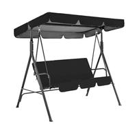 meubles de jardin Auvent de balançoire d'extérieur de remplacement pour siège de balançoire en tissu Oxford 210D, housse coupe-vent pour balançoire Housse de Balancelle de Jardin(3/8,195x125x15cm)