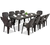 Meubles de jardin Bergen/Marne pour 10 personnes Bica marron