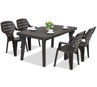 Meubles de jardin Bergen/Marne pour 4 personnes Bica marron