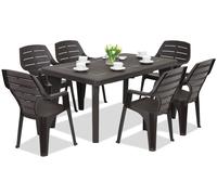 Meubles de jardin Bergen/Marne pour 6 personnes Bica marron