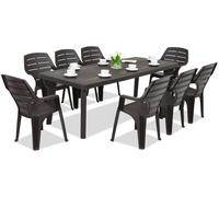Meubles de jardin Bergen/Marne pour 8 personnes Bica marron