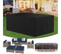 Meubles de jardin Couverture étanche Housse de protection anti-UV Protection contre la pluie Bâche de protection pour table de jardin Meubles de balcon Housse rectangulaire 200x160x70cm 210D