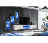 Meubles de luxe Designer Meuble-paroi Support TV 3x armoire murale Sideboard Meubles en bois JVmoebel