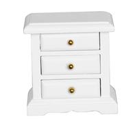 Meubles de Maison de poupée à échelle 1/12, Mini Table Chevet en Bois à 3 Niveaux, Accessoires et Meubles Maison poupée DIY