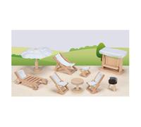Meubles de marionnettes en bois goki meubles de jardin, 9dlg.