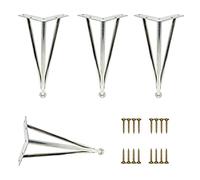 Meubles de meubles en métal Ensemble réglable et canapé à table basse de table basse de table de salle à manger des jambes de remplacement avec conception en épingle à cheveux comprend des vis de