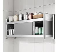 Meubles de rangement muraux à portes coulissantes,Avec portes coulissantes - Étagères robustes pour bars, écoles et garages - Meubles de rangement muraux,Meubles hauts de salle de bain au-dessus des t