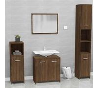Meubles de salle de bain Chêne marron Bois d ingénierie Marron G