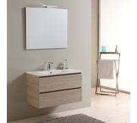 Meubles De Salle De Bain En 80 Cm Avec Tiroir Et Éclairage À Led Berlin Elm Leone