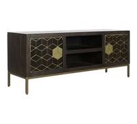 Meuble TV DKD Home Decor 140 x 40 x 55 cm Noir Métal Acacia