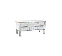 Meubles de télévision dkd home decor argenté miroir mdf (112 x 50 x 45 cm)