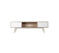 Meubles de télévision DKD Home Decor Blanc Métal Bois MDF (160 x 40 x 50 cm)