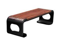 Meubles d'entrée Banc de parc en acier inoxydable, grille d'ananas, bois massif, service des ventes de stade, banc de loisirs pour chaises extérieures