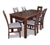 Meubles design en bois table siège salle à manger 6x chaises 7pcs set garniture bois véritable