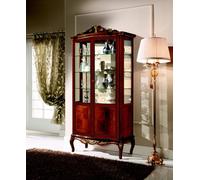Meubles design Meubles italiens Grande vitrine en bois marron Vitrine de luxe