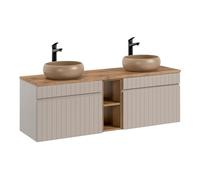 Meubles Double Vasques à Poser + 1 élément - 140 Cm - Emblematic Cashmere