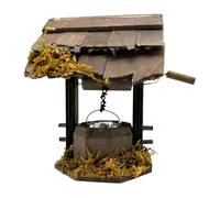 Meubles en bois 1:12 Maisons de poupée couloirs avec poignée rotative et seau de levage pour décoration réaliste, maison de poupée, amateur de collection