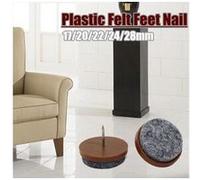 Meubles en bois anti-dérapant à clouer joint de coussin patin table ronde protecteur pieds - café G