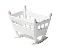 Meubles En Carton Blanc Pour Lit De Bébé, Jouets Pour Enfants, Berceau En Bois, Échelle 1:12, Maison De Poupée Miniature, Décalcomanies