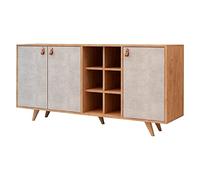 Meubles en chêne blanc avec panneaux de particules plaqués 100% mélamine.