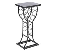 Meubles en métal avec finition en marbre Table supérieure avec organisateur de stockage de vin Rack support d'affichage